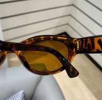 Lunettes De Soleil Rétro Y2K Monture Léopard avec Logo Personnalisé Pc Oeil de Chat Nuances Classiques Noires Gafas De Sol