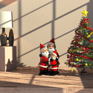 รูปปั้นโนมสามชิ้นทำจากเรซินป้องกันสภาพอากาศปรับแต่งได้ตกแต่งสวนวันหยุดสำหรับการจัดแสดงกลางแจ้งแบบพรีเมียม - Product Image 5