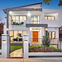 Porte à battants standard australienne Portes et fenêtres en alliage d'aluminium Maison résidentielle Verre Porte battante moderne à battants