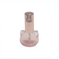 Flacon vaporisateur de parfum miniature en verre Shihai NA143 avec bouchon à vis, boîte de voyage portable, design mignon de chat pour vernis à ongles et cosmétiques