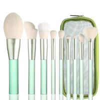 Set Kuas Makeup Kristal 9 Buah Desain Baru Harga Terjangkau Bulu Sintetis