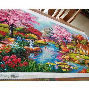 Peinture Diamant 5D Moderne Paysage Peint à la Main Toile Acrylique Broderie DIY Perles Complètes Scène Onirique Grande Taille pour Salon - Product Image 2