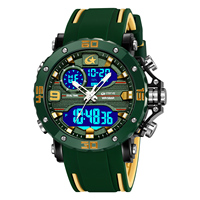 STRYVE Jam Tangan Olahraga Pria Fashion Baru 8032 Jam Tangan Kuarsa Chronograph 50M Jam Tangan Tahan Air Jam Tangan Stopwatch Alarm LED