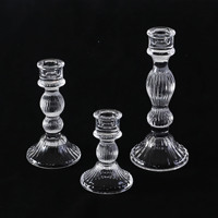 Bougeoir en forme de pilier transparent de style européen - Décoration d'intérieur durable pour les mariages et les événements festifs
