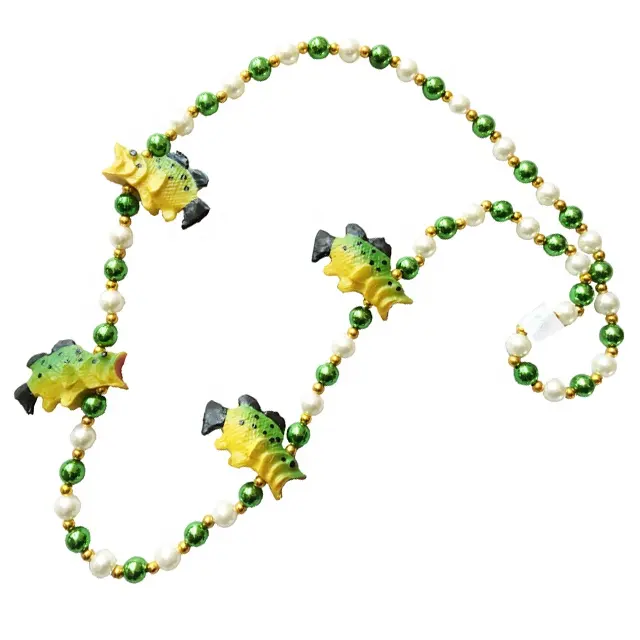 Nhà Máy Bán Celebration Nguồn Cung Cấp Bên Custom Hand Strung PGG Mardi Gras Hạt Necklace Nguồn Cung Cấp Bên