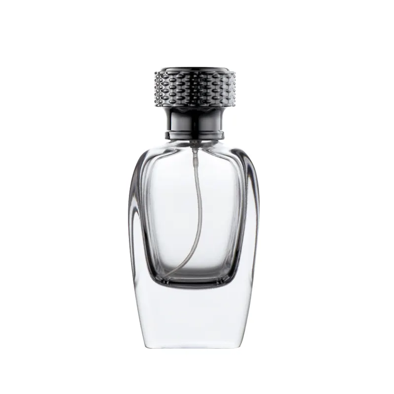Fancy luxury Empty Crimp Glass Perfume Bottles 100 ml