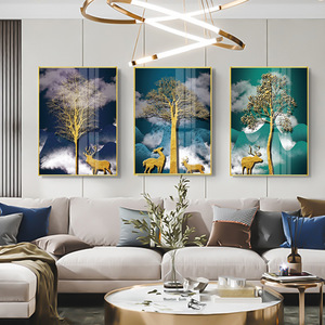 Pop Art moderno paesaggio europeo alce albero soggiorno camera da letto divano corridoio Poster tela pittura stampa su immagine di <span class=keywords><strong>arte</strong></span> della parete - Product Image 3