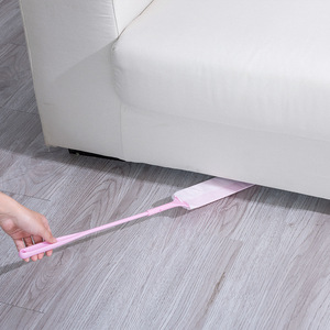 Household Crevice Brush With Extended Handle Electrostatic Duster For Under Bed Cleaning Pink Non Woven Fabric Dust Remover - Product Image 1