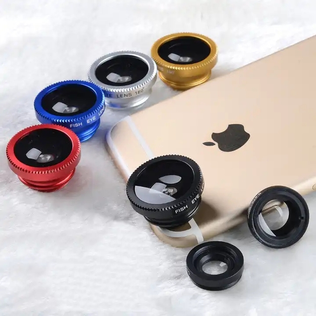 Universal 3 in1 Kit Clip on Smartphone Camera Lenses Wide Angle Macro Fish Eye Glass Phone Camera Lenses for phone 13 Pro Max