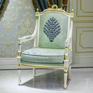 <span class=keywords><strong>Fauteuil</strong></span> de salon de style antique <span class=keywords><strong>pour</strong></span> villa, design sculpté à la main, peinture à la feuille d'or, dossier haut, <span class=keywords><strong>fauteuil</strong></span> de détente en tissu doux, <span class=keywords><strong>fauteuil</strong></span> de luxe - Product Image 3