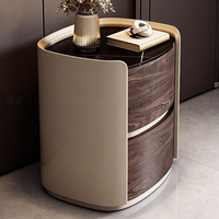 Table de chevet tendance en bois nordique, éco-responsable, avec 2 tiroirs de rangement pour chambre à coucher, décoration intérieure, style moderne, salle de sport, hôtel