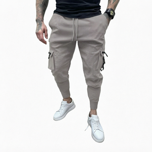 Pantalones Casuales de Hombre al por Mayor, Estilo Europeo Americano, de Corduroy con Spandex y Algodón, Cintura Media, Color Sólido, Resistentes al Desgaste - Product Image 1