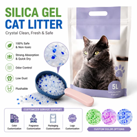 Litière pour chat en cristal, contrôle des odeurs ultra-efficace, gel de silice super absorbant, faible teneur en poussière, longue durée, anti-adhésif, pour plusieurs chats à la maison