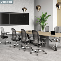 Chaise de bureau personnalisable Vaseat X5, siège coulissant, design ergonomique, chaises de bureau en tissu, chaise pivotante confortable