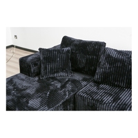 Ensemble de canapés modulaires en L (tissu) personnalisables OEM, design moderne, amovibles, lavables, emballés sous vide, pour appartement