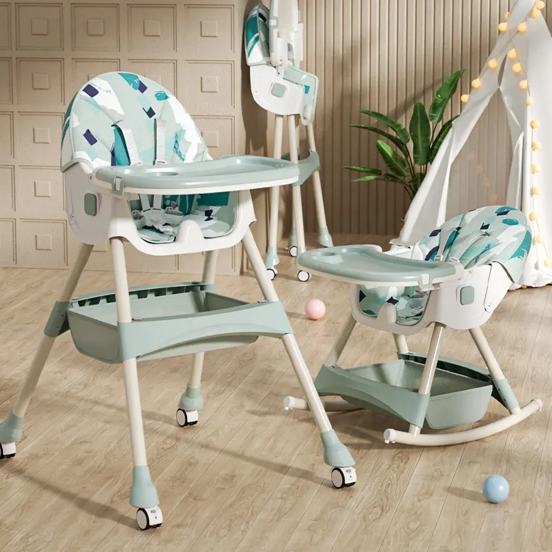 Low price wholesale 3 in 1 dining chair multifunctional folding baby feeding high chair for babies over 6 months