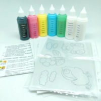Kit artisanal pour fenêtre d'enfants, peinture à base d'eau, amovible sur des plaques lisses, bricolage