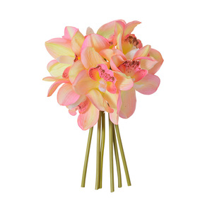 Bouquets d'orchidées artificielles Flower Delight, fleurs en soie, décoration intérieure, accessoires de mariage, fabrication par moulage par injection - Product Image 5