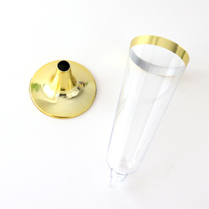 Flûte da Champagne <span class=keywords><strong>in</strong></span> <span class=keywords><strong>Plastica</strong></span> con Bordo Dorato da 5,5 oz, Bicchieri da <span class=keywords><strong>Vino</strong></span> Trasparenti Infrangibili <span class=keywords><strong>in</strong></span> PS Monouso <span class=keywords><strong>per</strong></span> Matrimoni, Feste e Banchetti (Confezione Bulk) - Product Image 2