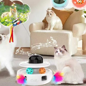 Custom Multi Function Pet Toy 5-In-1 Interactive <b>Cat</b> Toy for Indoor Playing <b>Cat</b> Smart Laser Toy With Feather - Product Image 4
