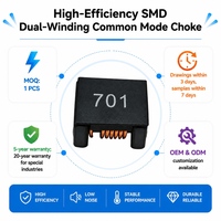 Inducteur de mode commun SMD CHCM1211-701, filtre EMI à courant élevé, bobine 1KHz-500KHz 10uH-50mH pour alimentation automobile