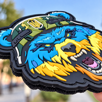 Patch tactique 3D en PVC avec logo en relief, badge en caoutchouc avec fermeture auto-agrippante pour vêtements, vestes, casquettes, sacs à dos, accessoires
