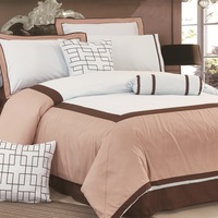Juego de Edredón Bordado de Microfibra KOSMOS Bedding Dubai, Juego de Ropa de Cama de Microfibra