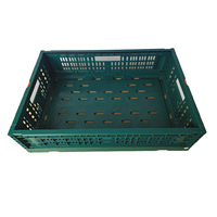 Caisses de stockage de transport en plastique PP recyclable écologique Conteneur de légumes pliable robuste avec style en maille