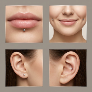 <span class=keywords><strong>Piercing</strong></span> Labret Punk Hipoalergénico de Acero Quirúrgico para Labio, Oreja y Boche, Joyería Corporal Multiusos - Product Image 5