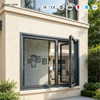 Ventana de Vinilo de Diseño Europeo, Blanca, con Doble Acristalamiento, Abatible, con Opción Automática