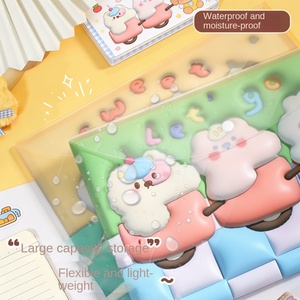 Cartella Portadocumenti A4 Trasparente con Disegno <span class=keywords><strong>di</strong></span> Ragazza Cartoonesca, Organizzatore Semplice in <span class=keywords><strong>Materiale</strong></span> PP per Documenti Scolastici - Product Image 4