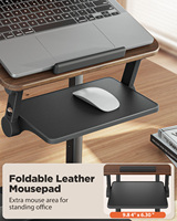 Support pour ordinateur portable debout pour bureau Support stable pour ordinateur portable avec tapis de souris pliable Bureau debout avec 4 hauteurs réglables