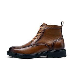 รองเท้าบูทแฟชั่นสำหรับผู้ชาย, รองเท้าบูทหนังเสริมส้นเพิ่มความสูงได้7ซม. - Product Image 3