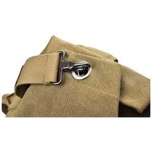 BSCI factory Brown Canvas Duffel Bag <b>Top</b> <b>Load</b> Double Strap Travel Canvas Backpack - Product Image 5