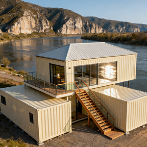 Villa préfabriquée mobile en conteneur pour zone touristique célèbre sur Internet, idéale pour la <span class=keywords><strong>construction</strong></span> temporaire - Product Image 1