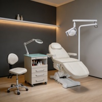 Table de soin esthétique électrique haut de gamme pour salon de beauté, spa et extension de cils, avec mécanisme de levage intégré