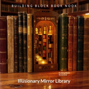 Popular Sujetalibros de la Biblioteca Fantasma, Modelo de Ladrillos Pequeños, Bloques de Construcción Creativos, Decoración de Escritorio, Regalo Conmemorativo Escolar, Juguete - Product Image 3