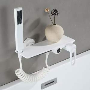 Robinet de douche à main de pluie chromé moderne mitigeur mural pour baignoire robinet de sterne sanitaire en laiton salle de bain d'hôtel - Product Image 5