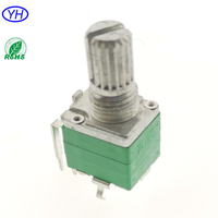 Personalizado 9mm RK097 RV097 montaje en PCB vertical 10K 20K 50k 100k 500K potenciómetro de interruptor giratorio con interruptor