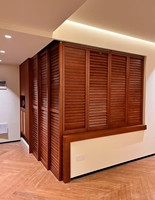 Persianas Venecianas de Madera de Tilo Macizo de Primera Calidad, Diseño Moderno, Contraventanas para Ventanas de Cocina, Apertura Horizontal, Protección de la Privacidad