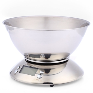 Balance de cuisine électronique en acier inoxydable, fonction de pesage de fruits et pâtisseries, précision 1g, bol, fonction de mesure de température, balance de cuisine numérique 402 4 - Product Image 2
