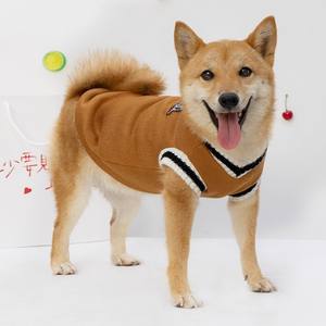 Shiba Inu, <span class=keywords><strong>Corgi</strong></span>, Bichon Frise, Teddy için Sonbahar Kış Sıcak, Düz Renk, Kolej Tarzı Polyester Köpek Süveterleri - Product Image 1