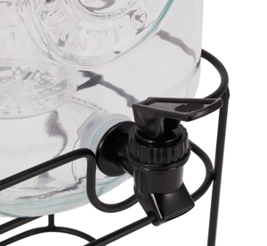 Distributeur en verre Lot de 2 avec support et infuseur 3.5 litre 1 gallen Juice Beverage Server - Product Image 6