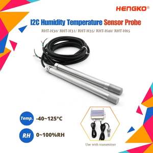 <span class=keywords><strong>Sensor</strong></span> de Humedad y Temperatura de Alta Temperatura para Conductos, Resistente al Agua, de Acero Inoxidable, con Interfaz I2C, Modelo HTE062 OEM, para Tuberías HVAC, Hornos e Incubadoras de Huevos - Product Image 2