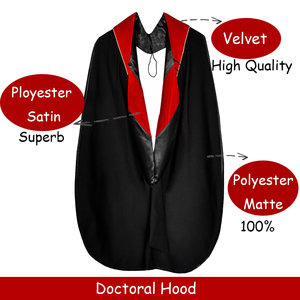 Meilleure Vente – Capuche Doctorale Unisexe avec Passepoil Doré, Couleurs Riches, Robe Académique Universitaire Durable pour la <span class=keywords><strong>Remise</strong></span> des Diplômes de Doctorat - Product Image 4
