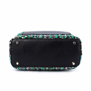 Elegante Bolso de Hombro de Tela Tejida Compuesta, Bolso Cruzado Funcional para Mujer con Múltiples Compartimentos, Bolso de Maquillaje con Correa para Chicas - Product Image 5