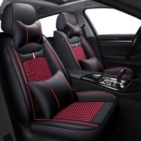 Housses de siège de voiture universelles en tissu de lin respirant personnalisées, ensemble complet, noir, pour Polo M3 X5 Touareg Jetta Passat A5 Golf