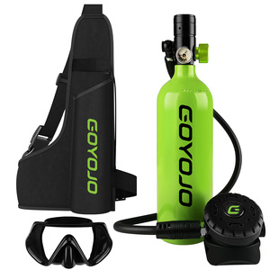 GOYOJO 1L <b>Mini</b> Scuba Tank with Mask DOT Certified Portable Diving Air Tank 15 Min Underwater Breathing - Product Image 1