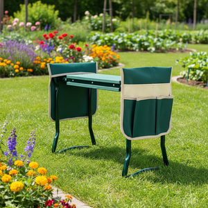 Folding Deep Seat Foldable Garden Kneeling Pad <b>Chair</b> Bench Seat Stool Garden Kneeler Handles for Gardening - Product Image 1