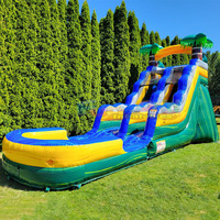 Toboggan aquatique gonflable commercial en PVC de 4,5 m pour enfants et adultes, idéal pour les fêtes, certifié CE, garantie 3 ans